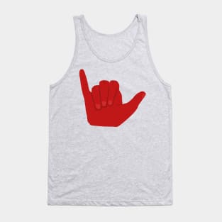 Red Hand of Hanging Loose Tank Top